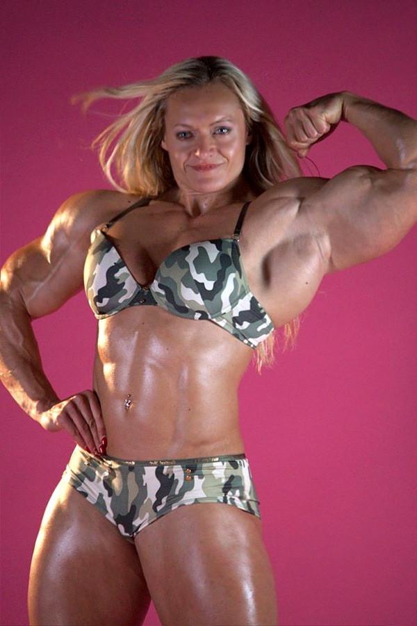 12P Massive muscular blonde Goddess ripped strong body