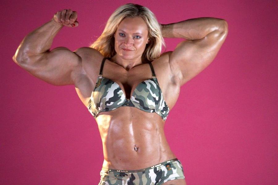 12P Massive muscular blonde Goddess ripped strong body