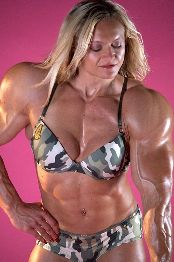 12P Massive muscular blonde Goddess ripped strong body