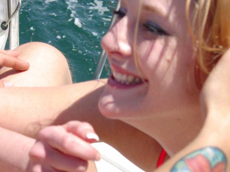 20P Angela drooling on massive baloney|Angela fondling her bumpers while hammering|A