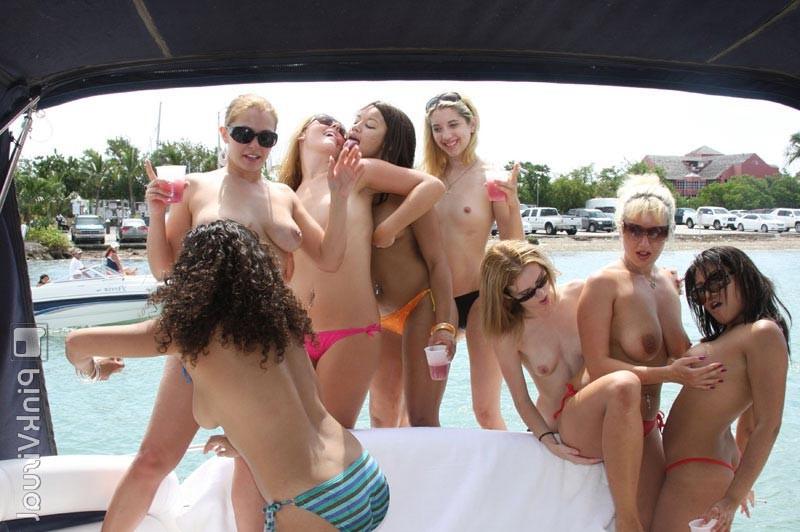17P Hot slut bitches in amazing group orgy boat party