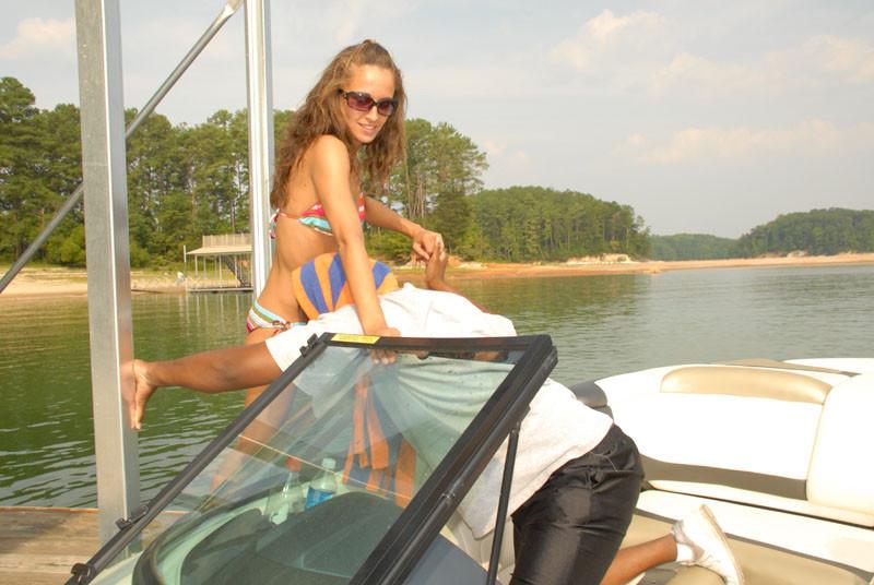 16P Bikini slut gets fucked hard on a boat