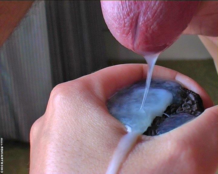 18P Britney sucks dick to collect cum as a dressing for her cookie