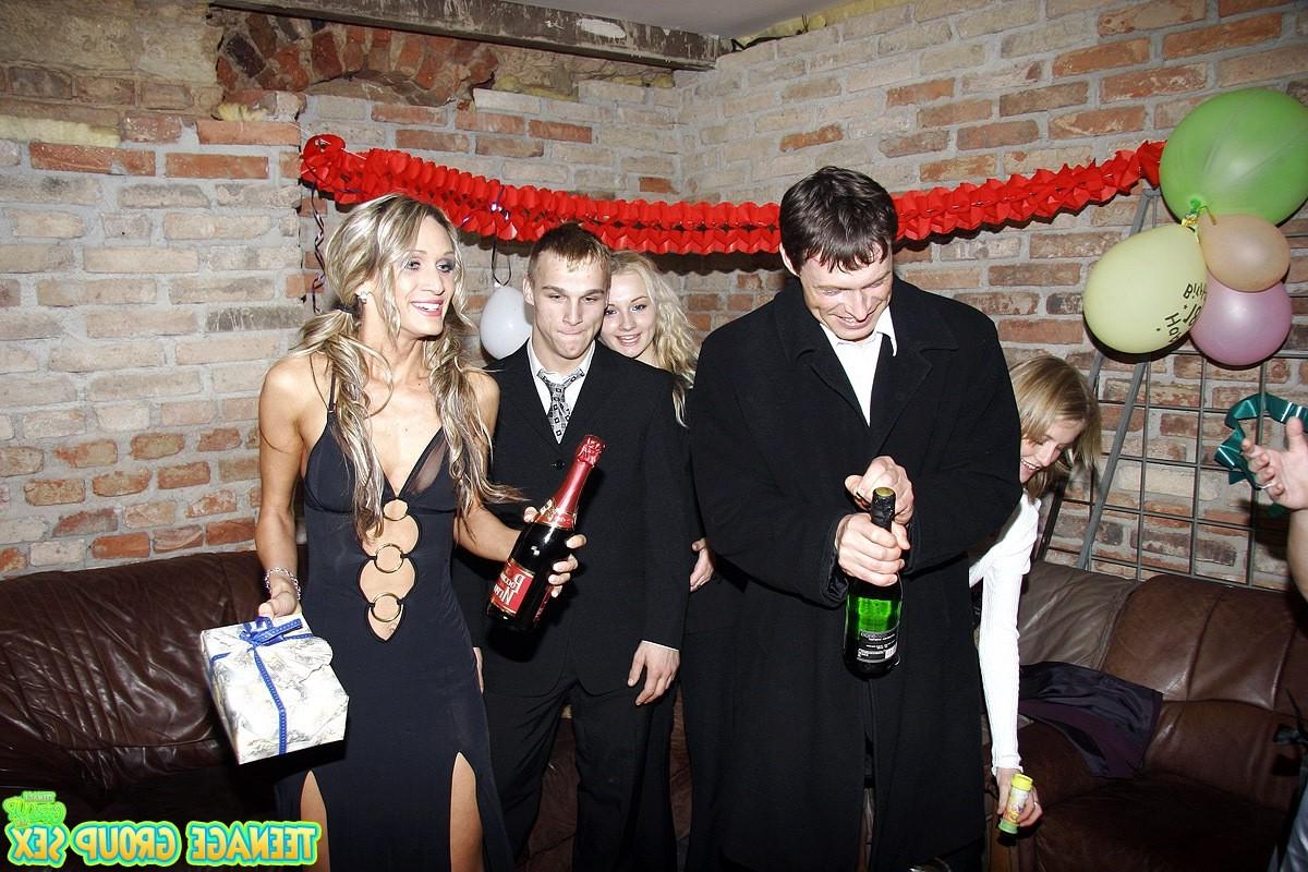14P Blonde girl has interracial sex at her naughty birthdayparty