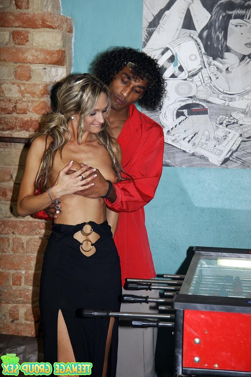 14P Blonde girl has interracial sex at her naughty birthdayparty