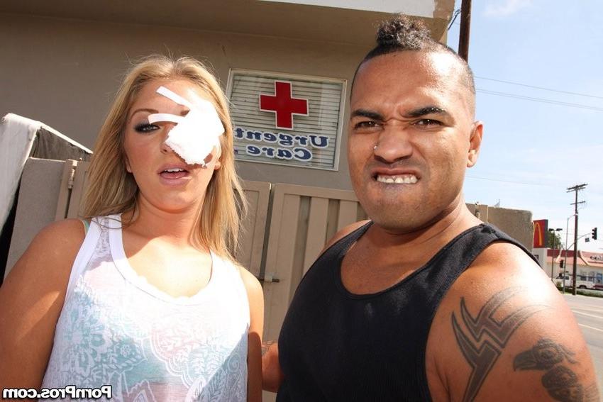 17P Blonde gets throat and pussy drilled by giant cock