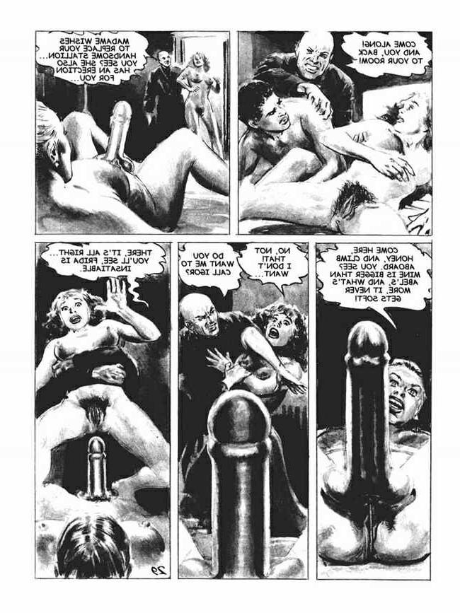 15P woman impaled on giant black dildo