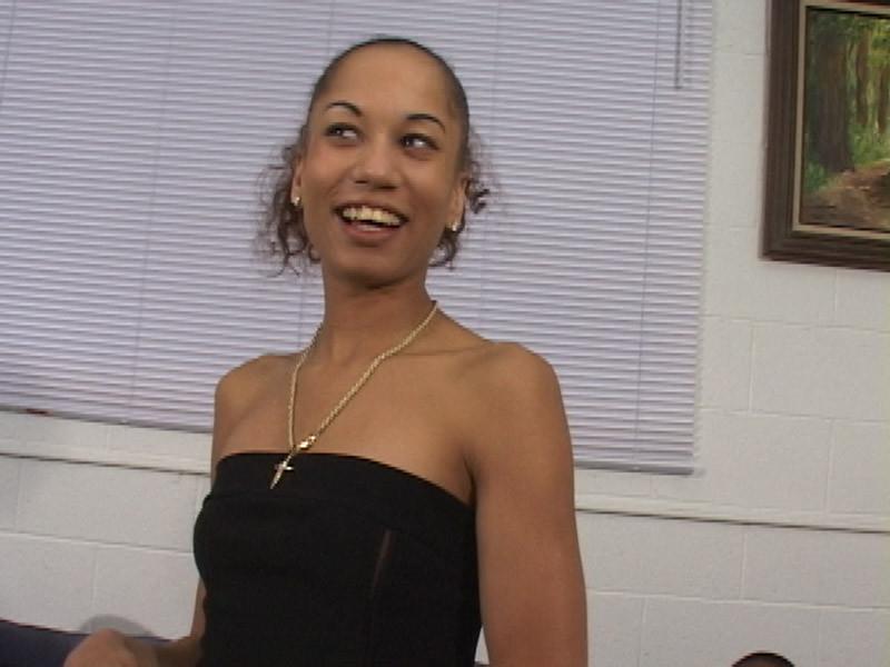 16P Ebony babe with small tits having sex with a gangbang group