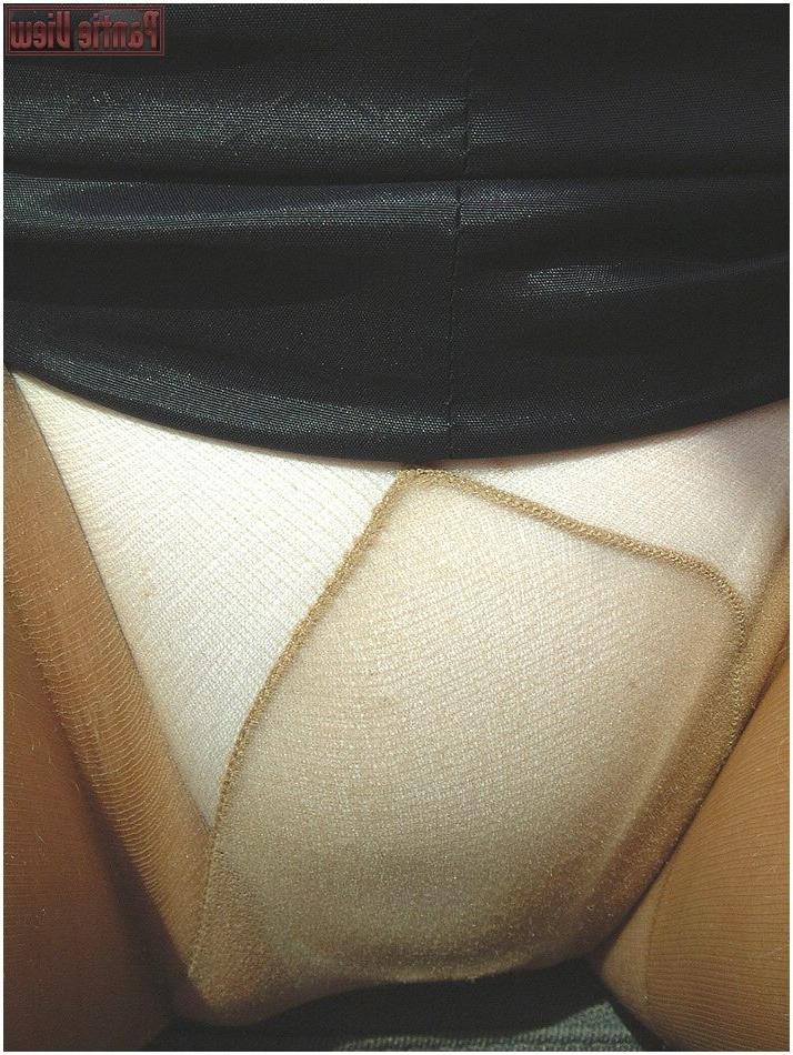 15P Blonde showing here white panties under here pantyhose outdoors