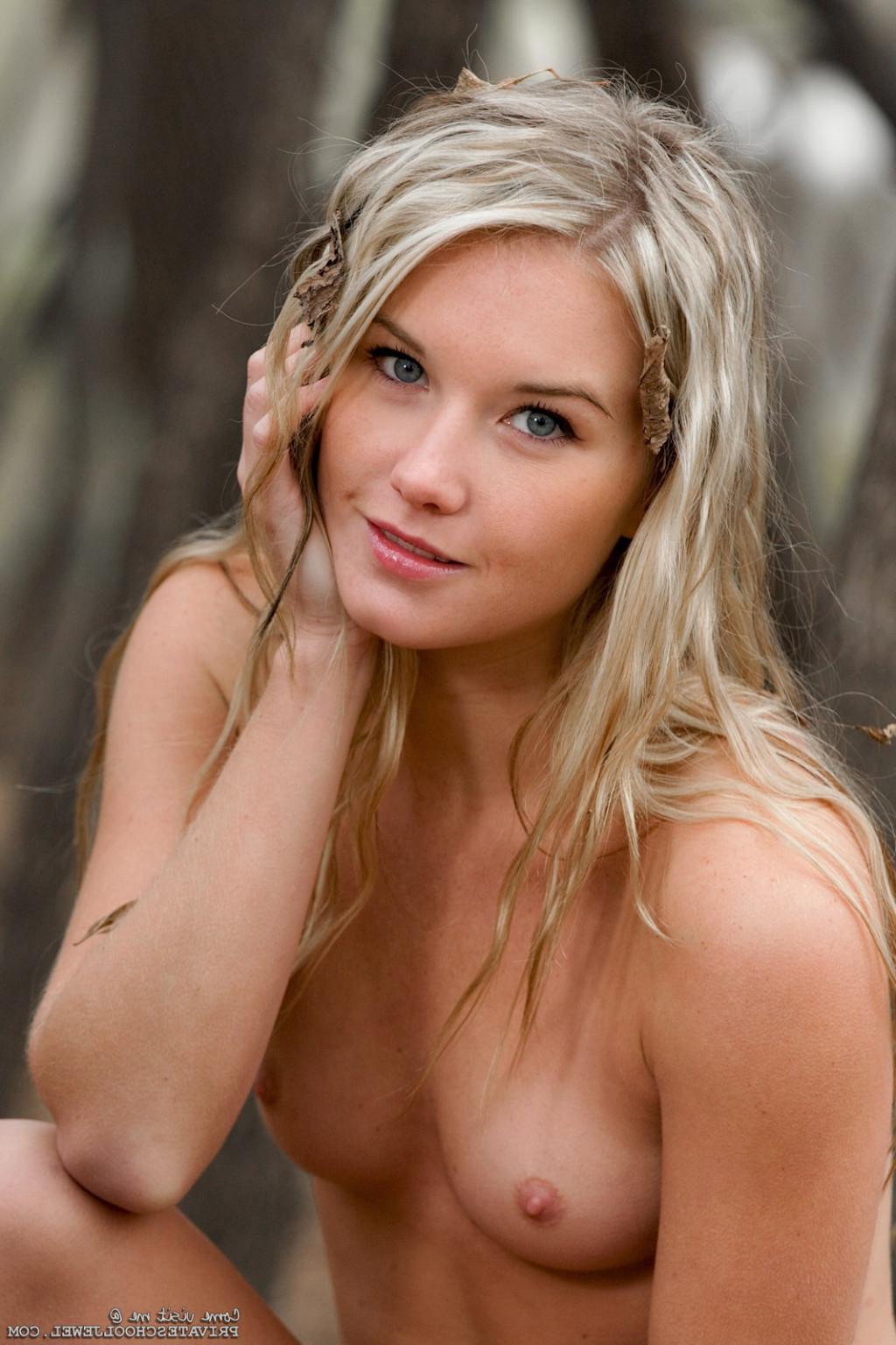 15P Slim teen strips nude outside