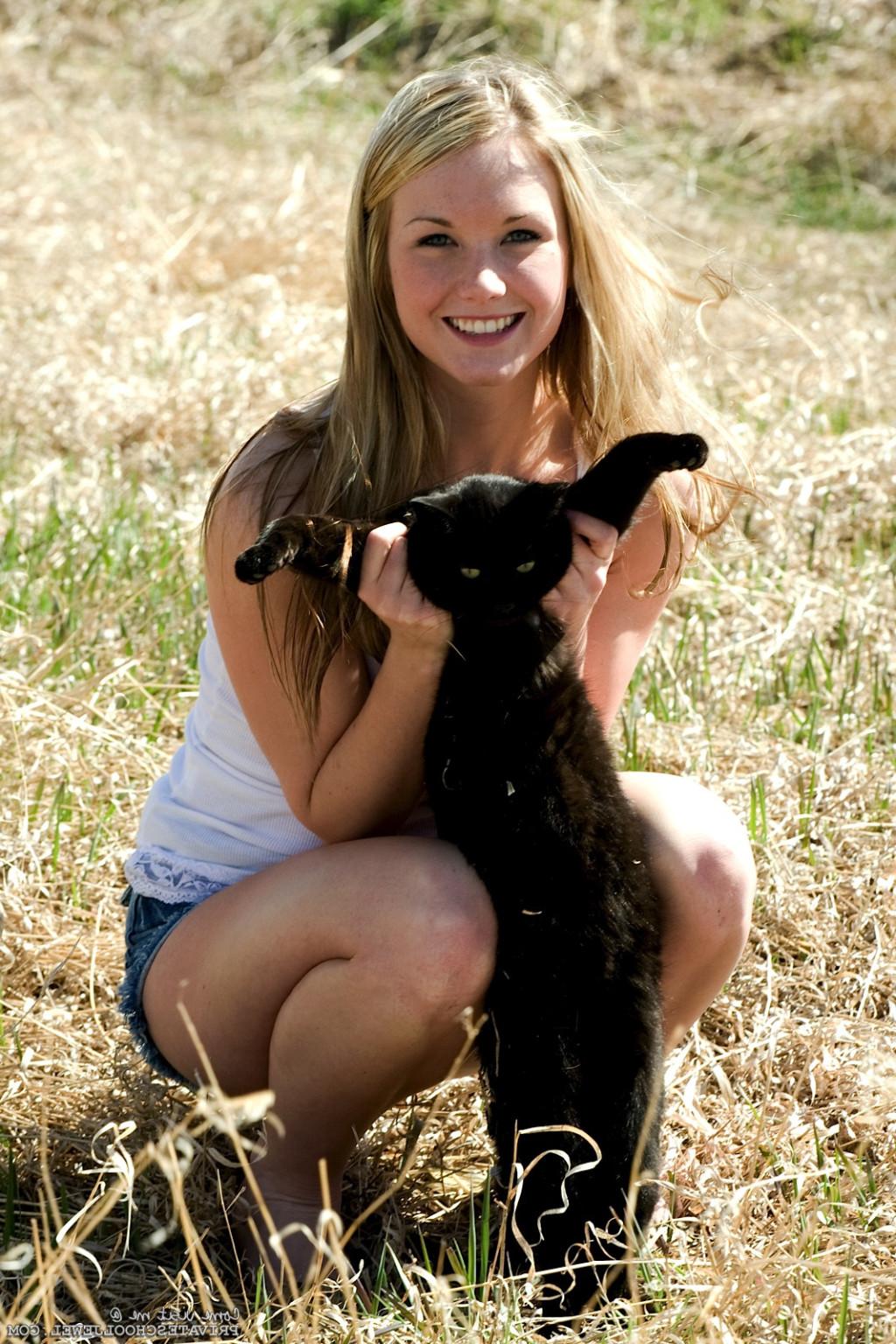 15P Slim teen strips nude outside
