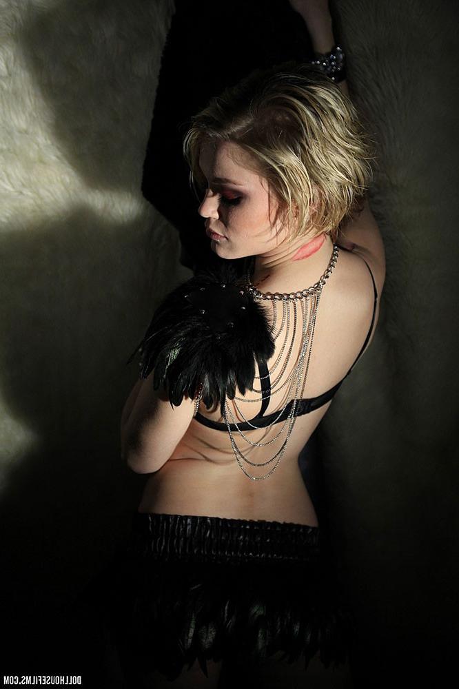 15P Ash Hollywood is sultry in black lingerie