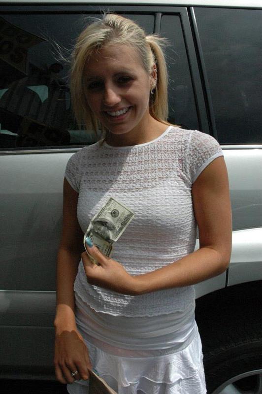 16P Nasty blonde teen gets hard threesome sex for cash