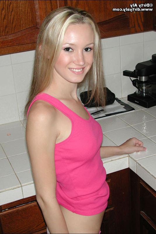 15P Dirty Aly gets frisky in the kitchen