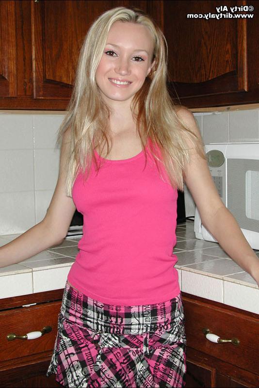 15P Dirty Aly gets naughty in the kitchen