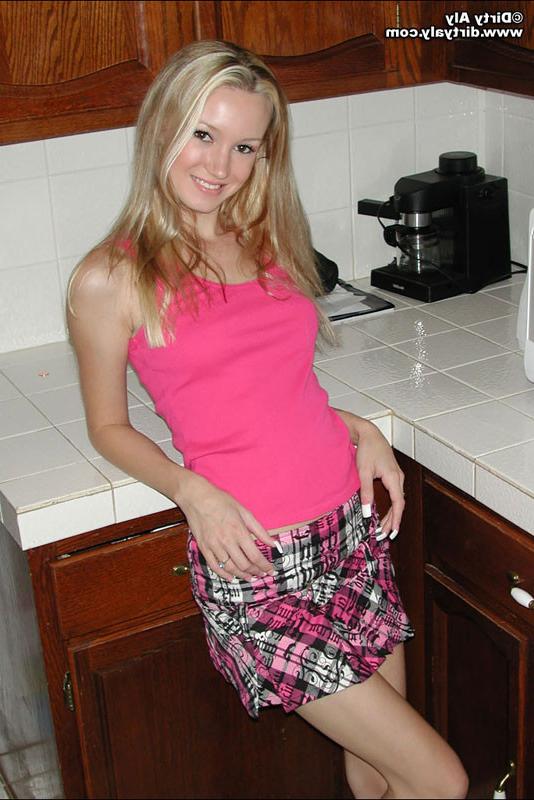 15P Dirty Aly gets naughty in the kitchen