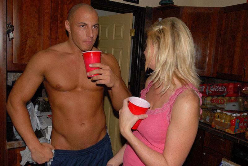 16P Blonde party slut drunk blowjob &amp;amp; fucking