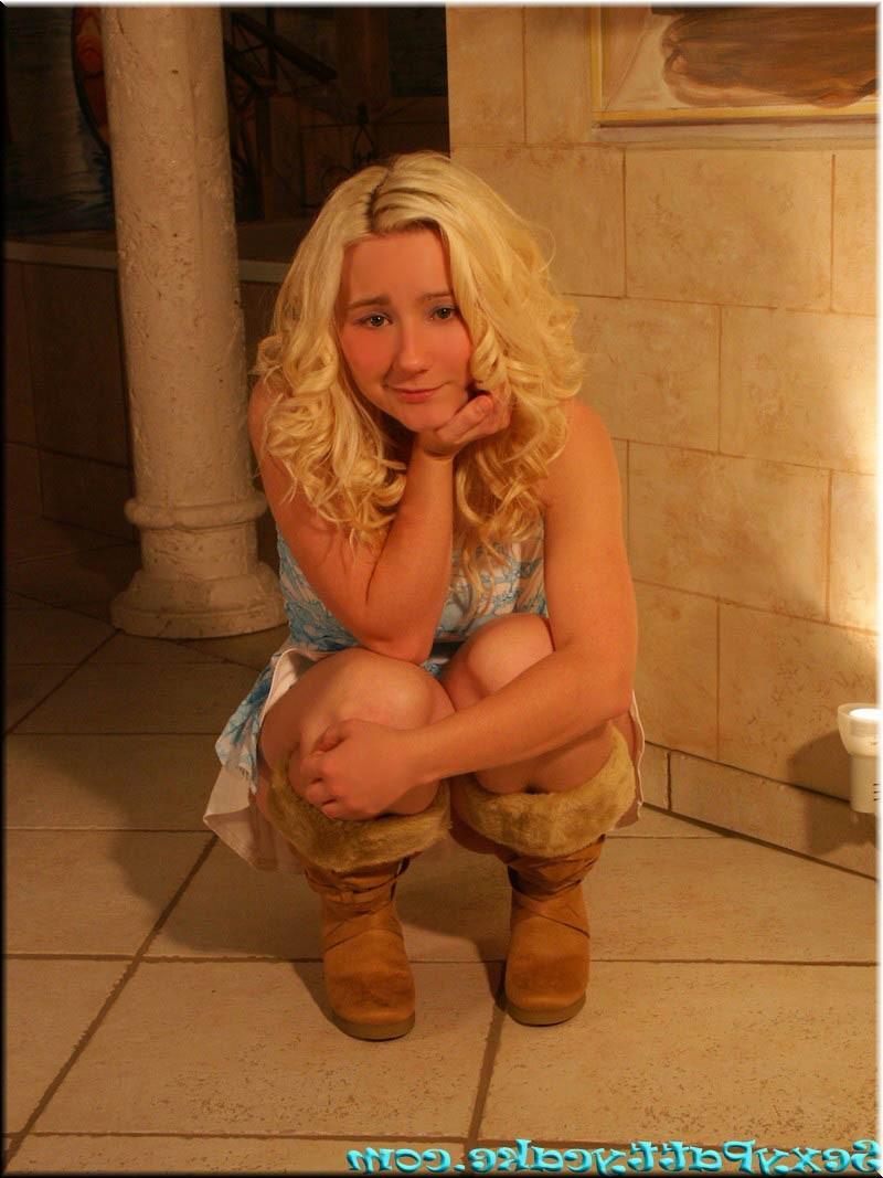 20P Busty blonde teen in short skirt