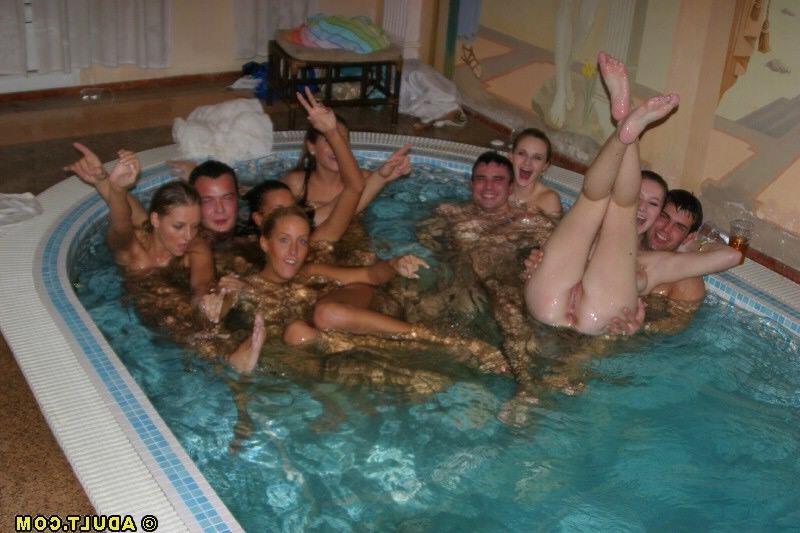 16P Insane pool party orgy sex with drunk babes