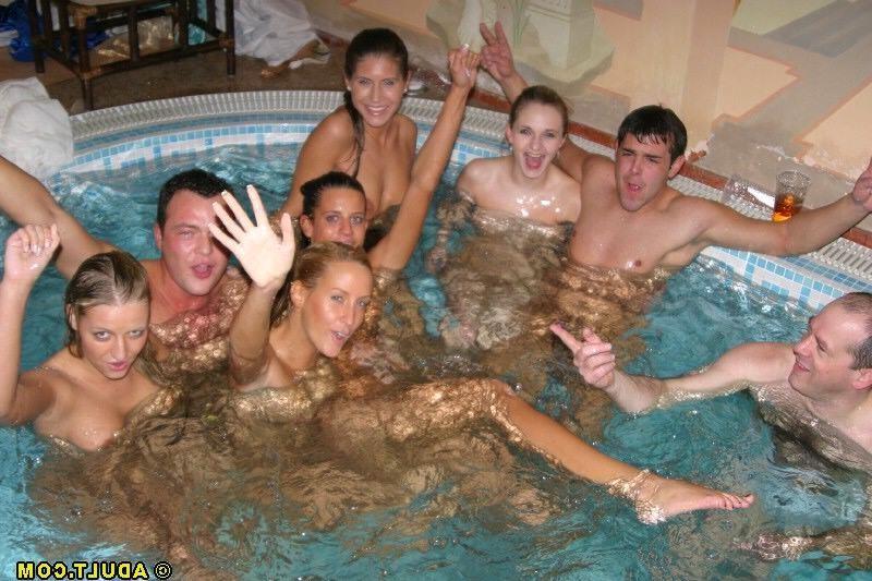 16P Insane pool party orgy sex with drunk babes