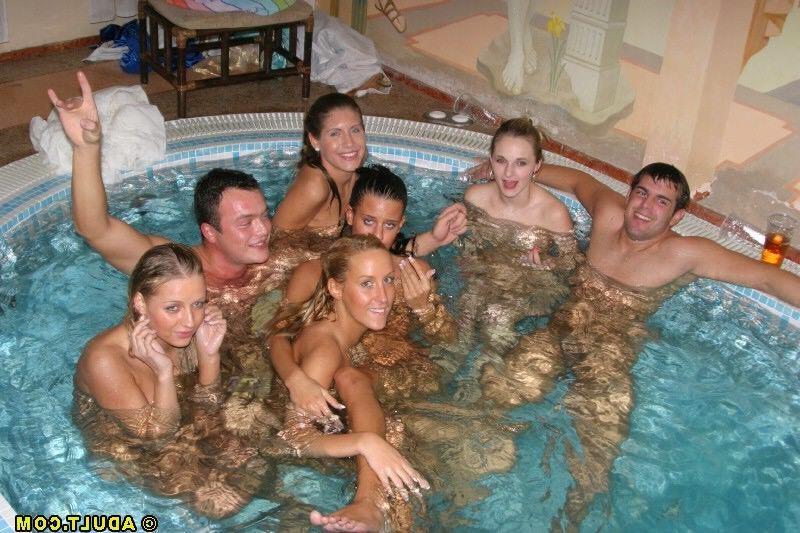 16P Insane pool party orgy sex with drunk babes