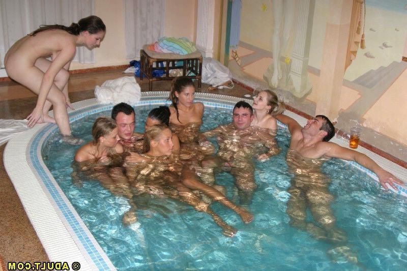 16P Insane pool party orgy sex with drunk babes
