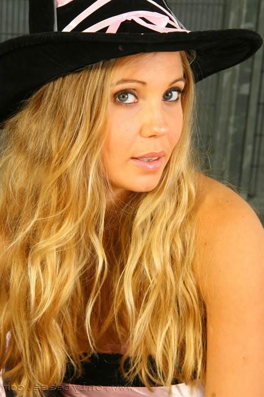16P blonde teen babe posing in a witch costume