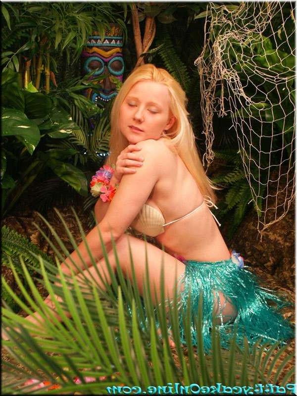 15P Busty teen Patty in a mermaid costume