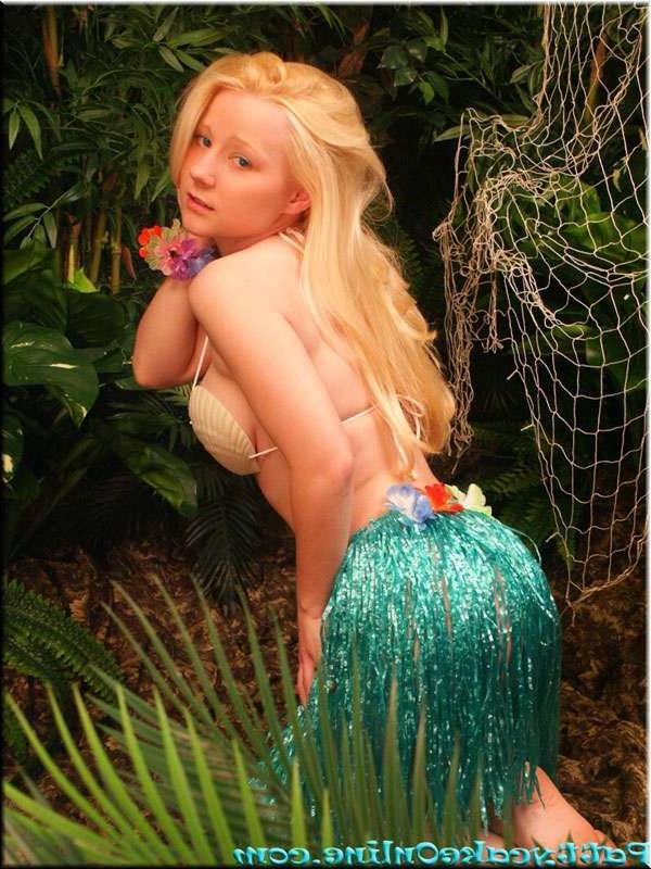 15P Busty teen Patty in a mermaid costume