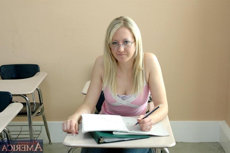 15P Sucking and fucking her way to good grades