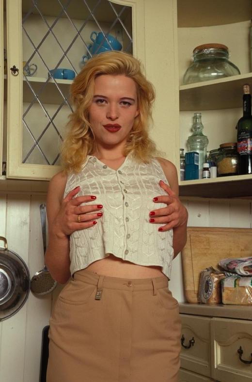 16P Housewife Pulls Panties Aside And Shows Cunt