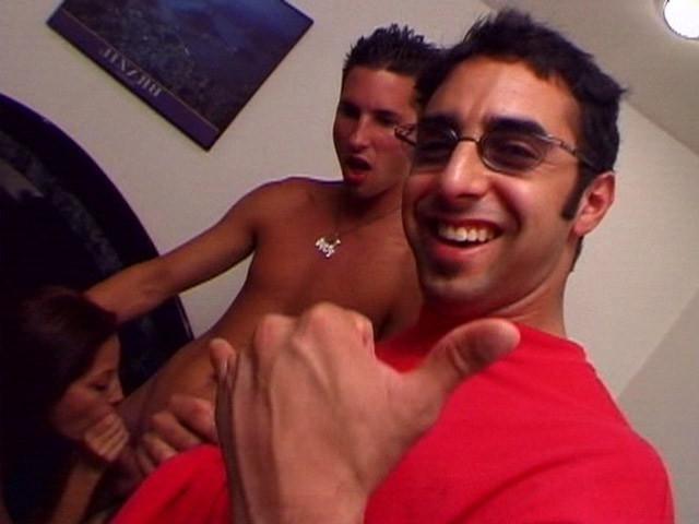 13P Two girls share two cocks and their thick cumshots