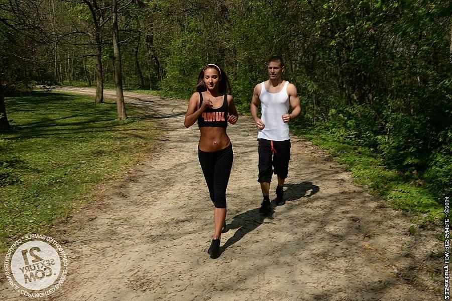 16P Amirah Adara love outdoor cardio training and sucking a hard coc