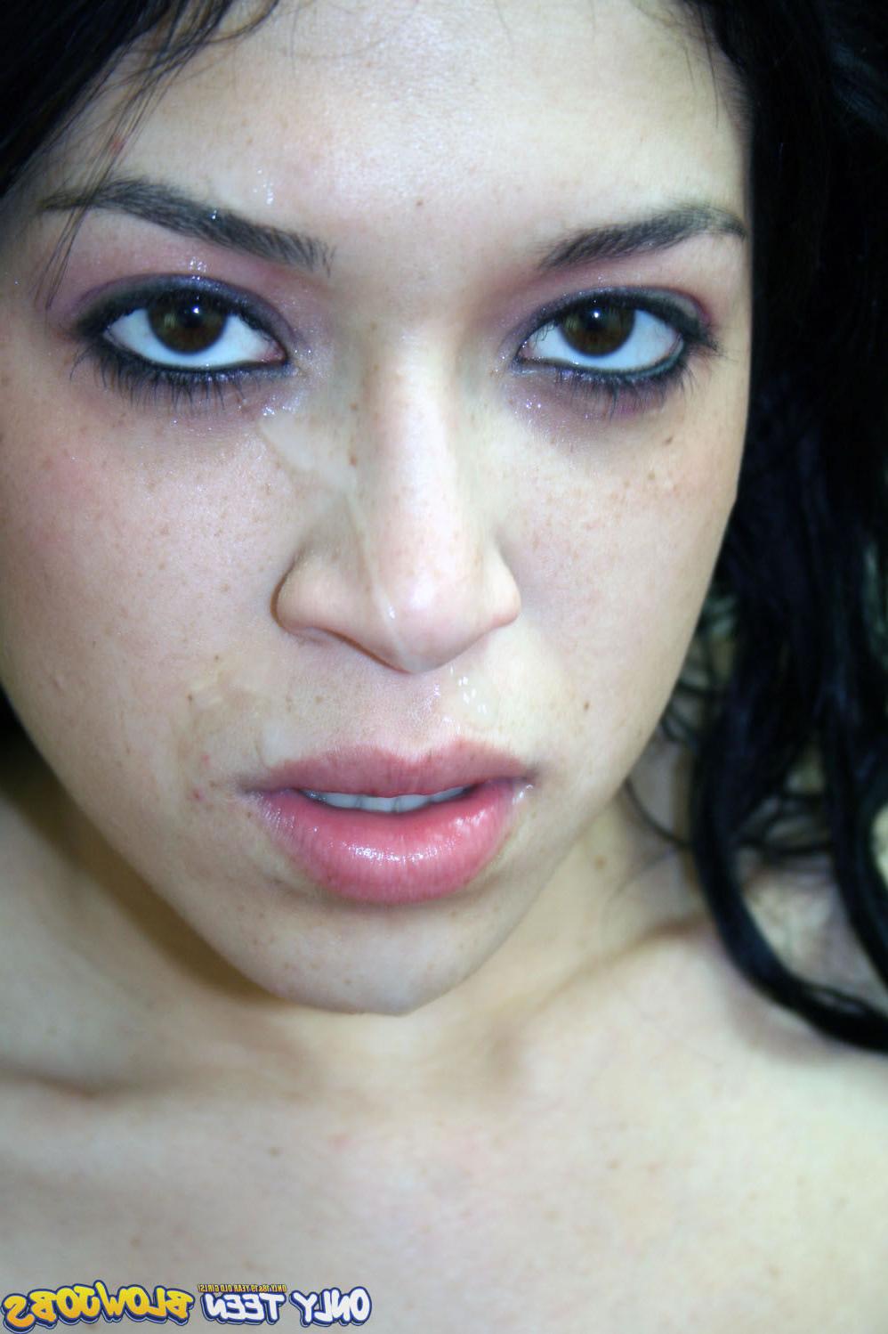 18P Teen cutie Melissa Rose gives sensual wet blow job