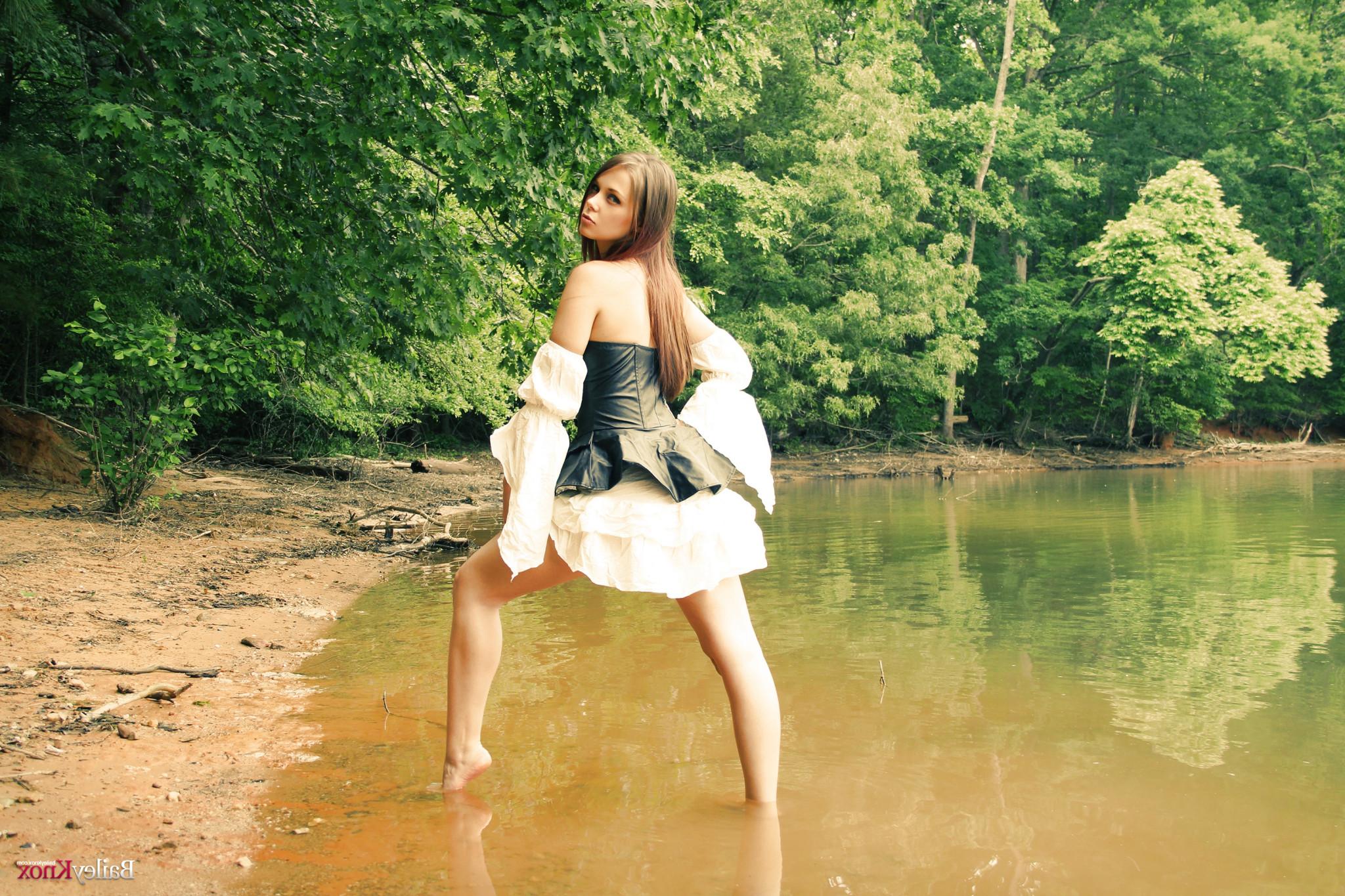 16P Petite chick Bailey in her sexy pirate dress with corset