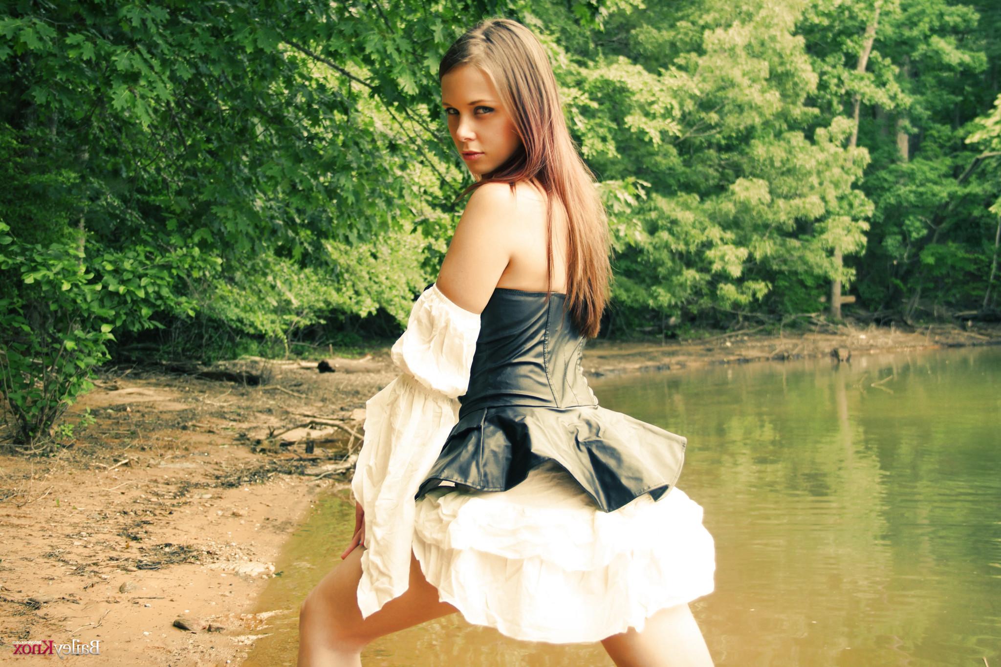16P Petite chick Bailey in her sexy pirate dress with corset