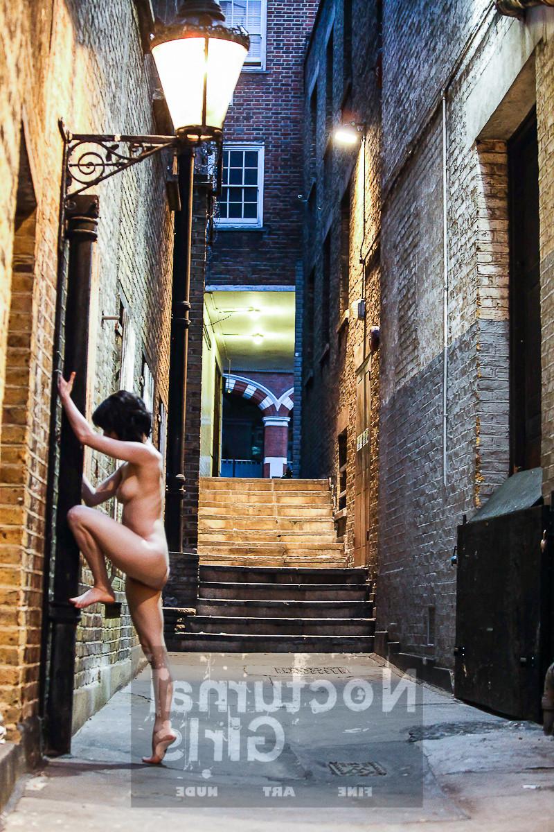 8P A girl is posing nude outdoor