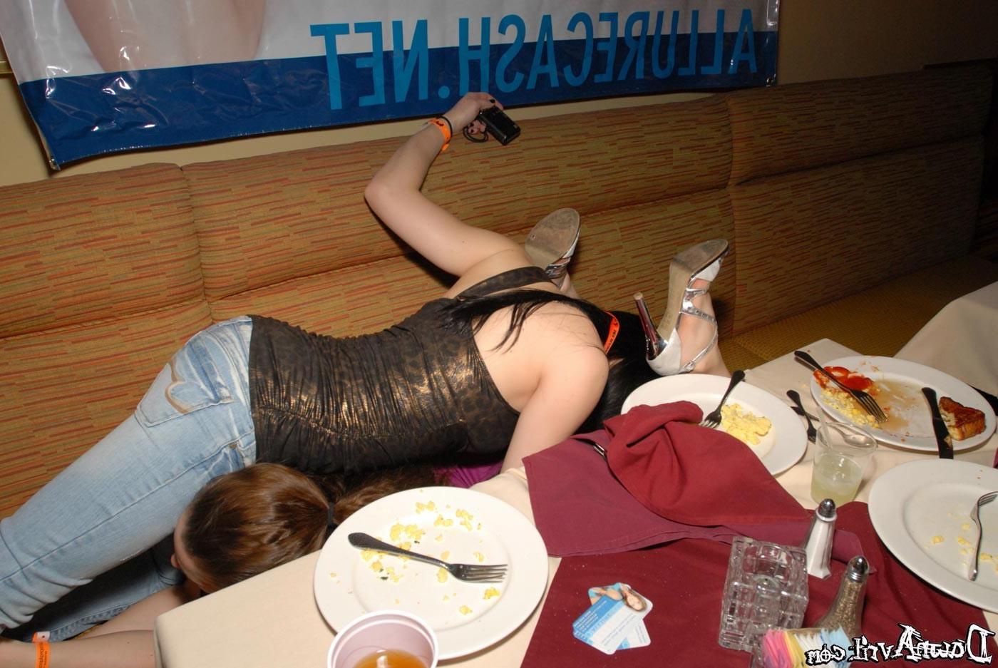 16P Drunk girls groping and kissing