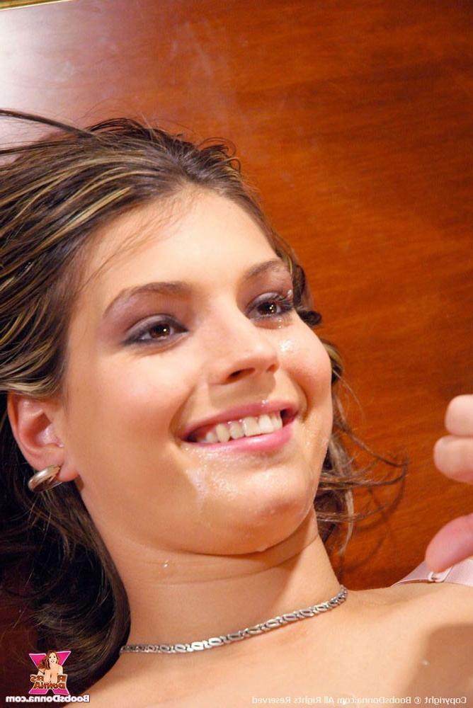 15P Boobs Donna gets her face full of cum