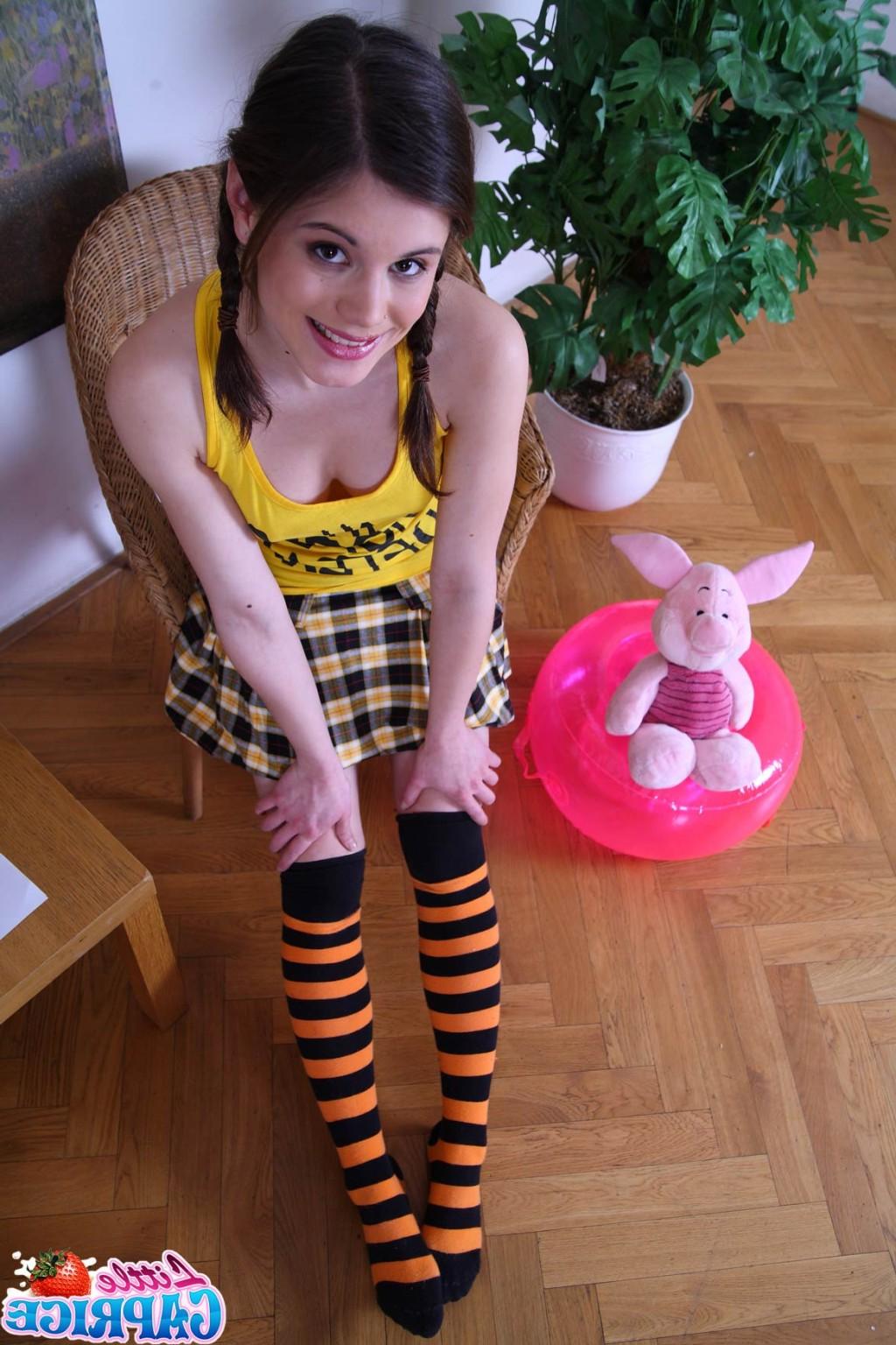 16P Teen schoolgirl riding dildo toy