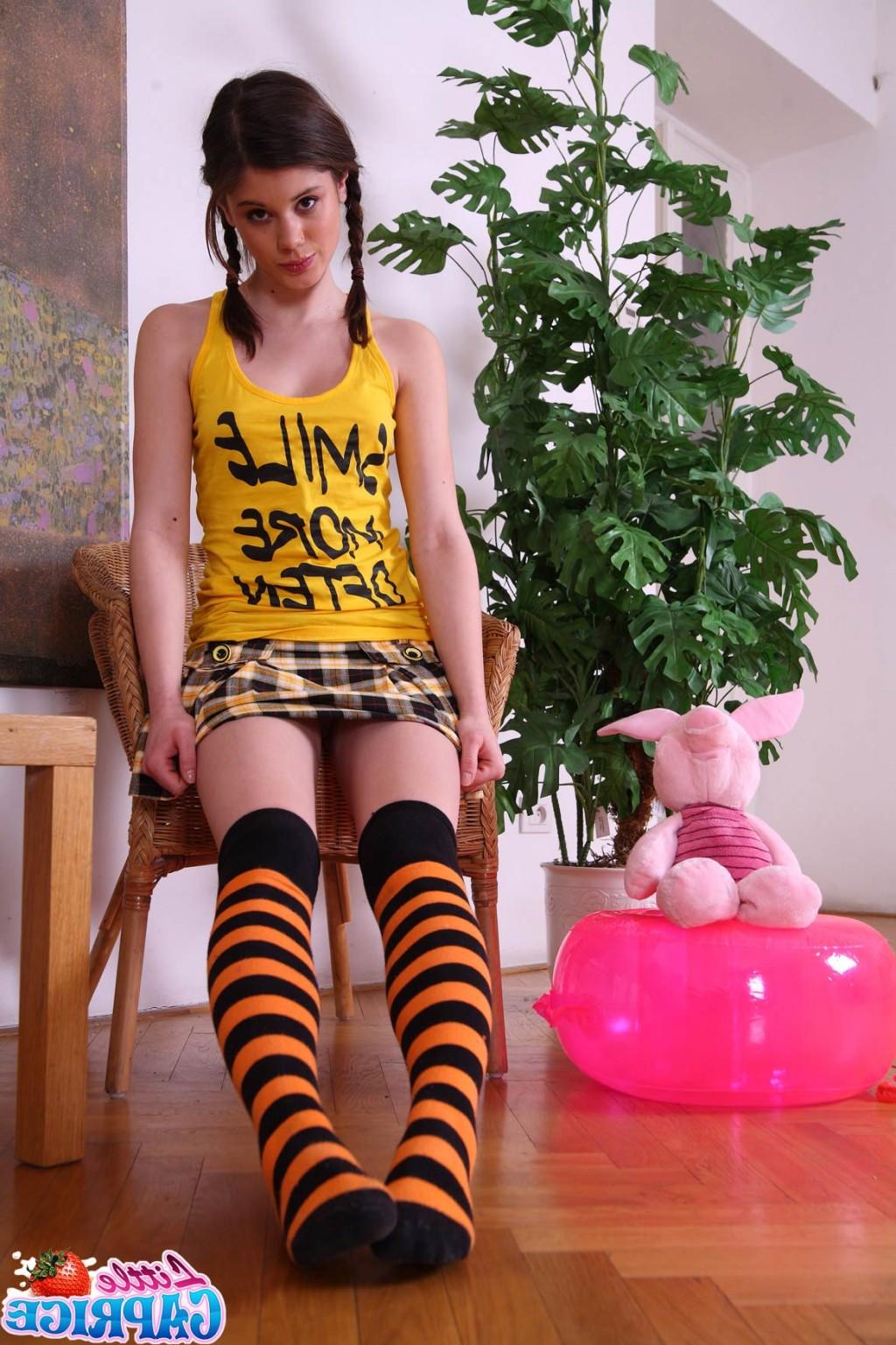 16P Teen schoolgirl riding dildo toy