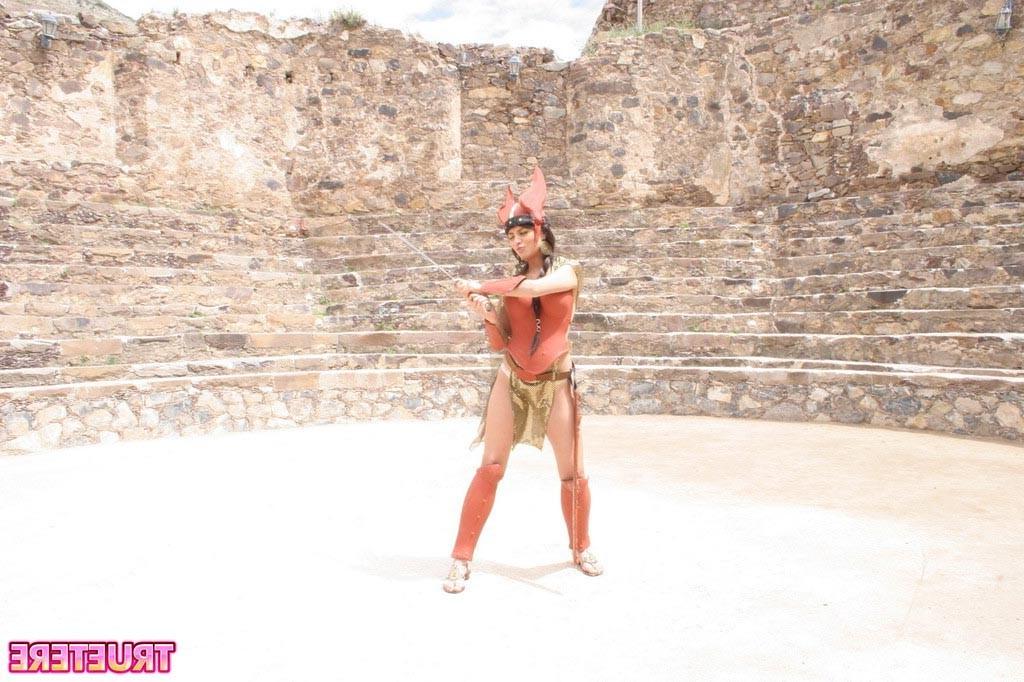 16P Teen girl in warrior costume