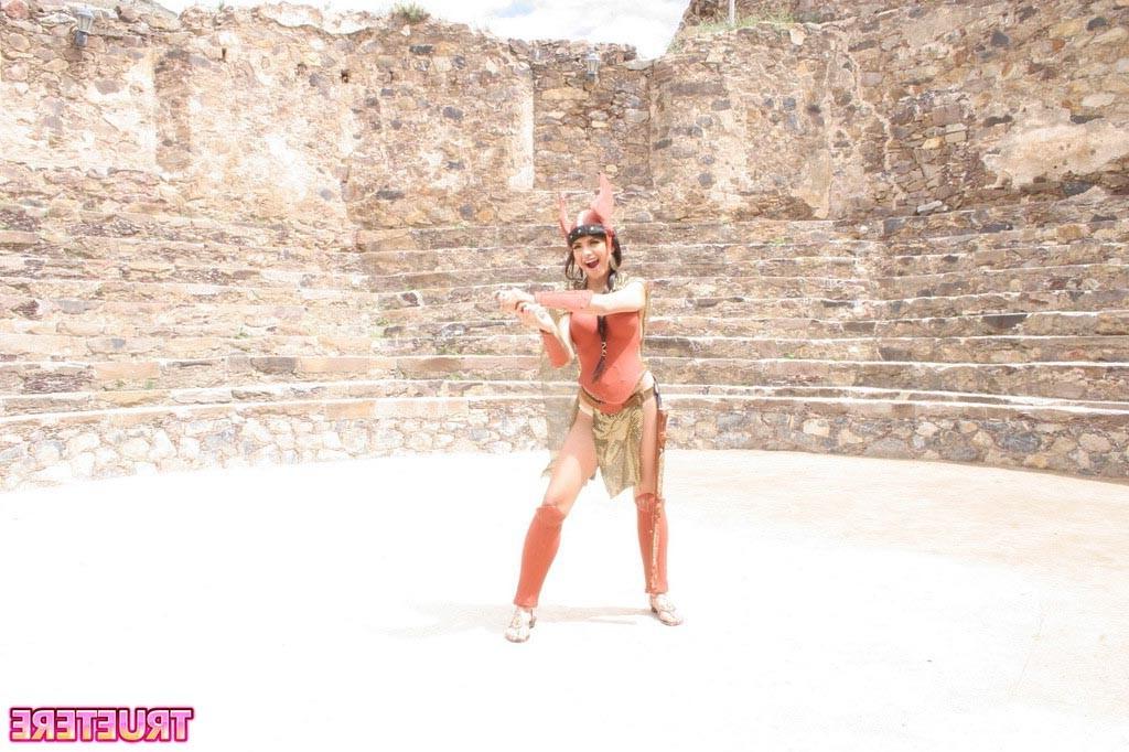 16P Teen girl in warrior costume