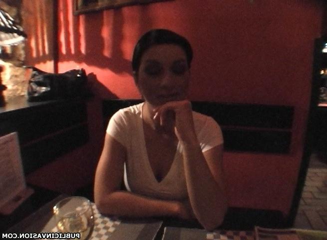 16P dark sultry chick enjoys sucking a rather large strangers pecker