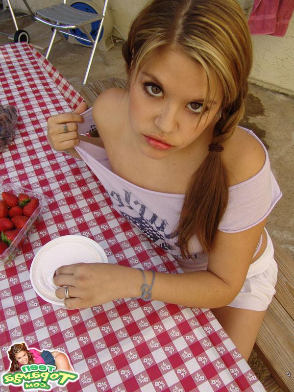 12P Topanga getting naughty and dirty with food