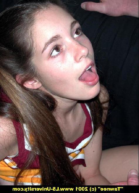 15P Tawnee Stone sucks her first dick