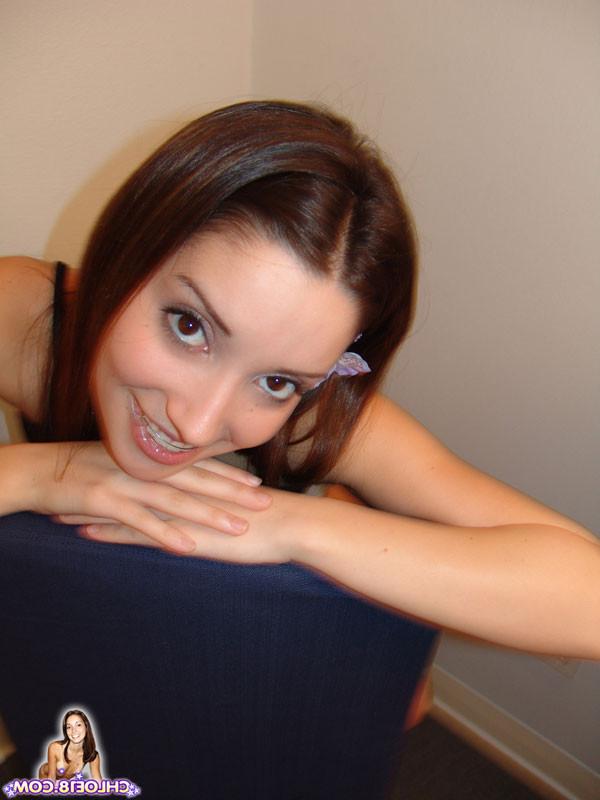 10P Chloe in her blue jean skirt and blue panties