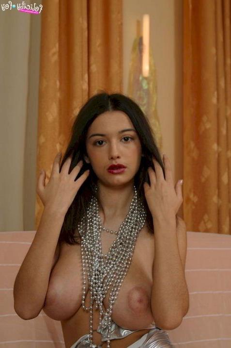 16P Naturally busty teen in a tight silver dress