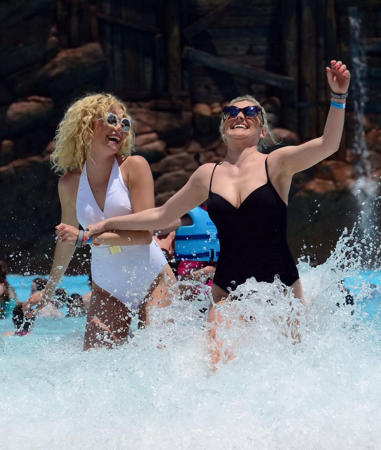 16P Pixie Lott showing nipple pokies in wet white swimsuit