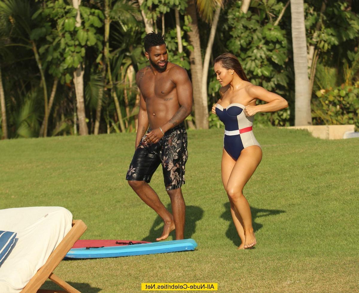 15P Daphne Joy sexy in swimsuit poolside